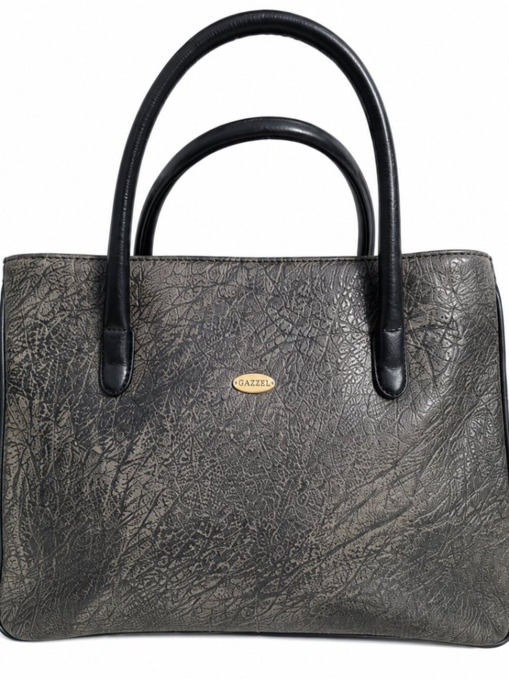 Vintage Gazzel Australia Kangaroo Leather Black Satchel Bag Rare